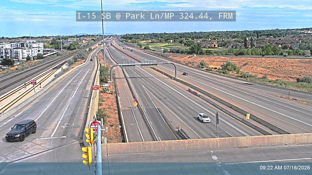 I-15 traffic camera, view south, Farmington