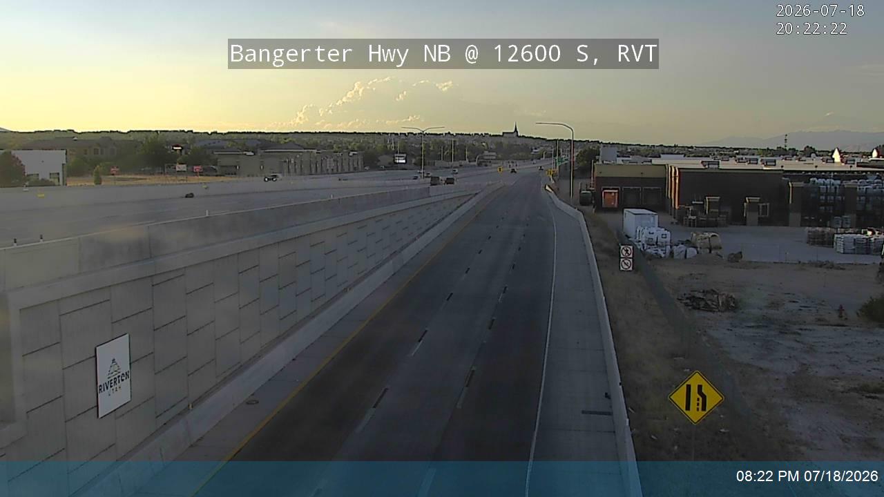 Bangerter Hwy traffic camera, view north, Riverton, Utah