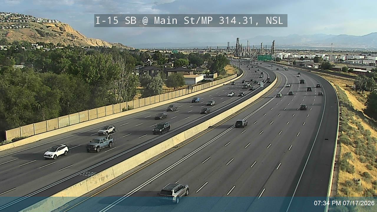 I-15 traffic camera, view south, North Salt Lake