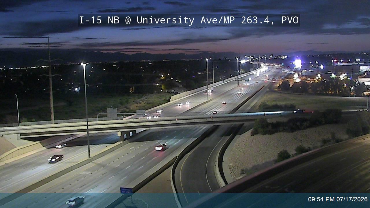 I-15 traffic camera, view north, Provo