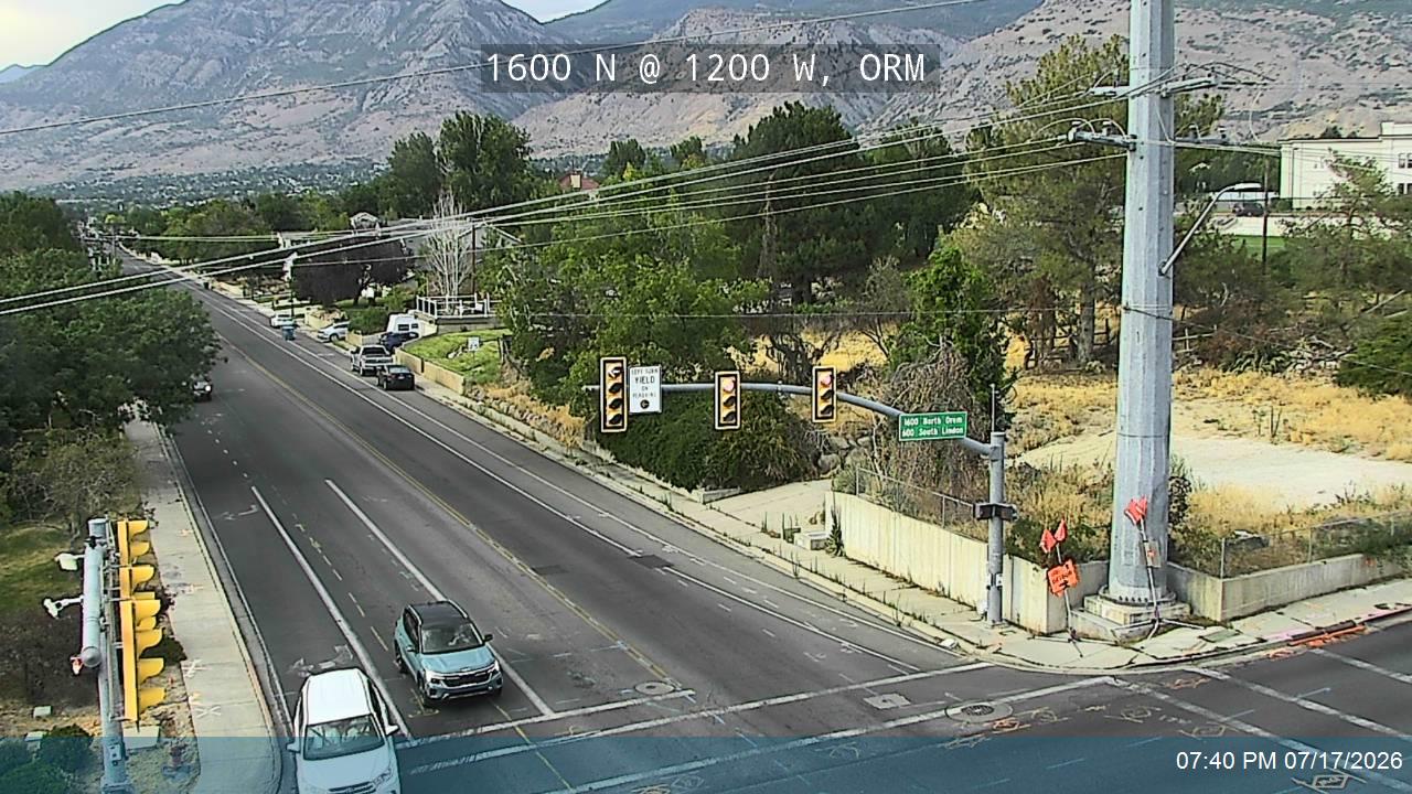 1600 N traffic camera, view north, Orem, Utah