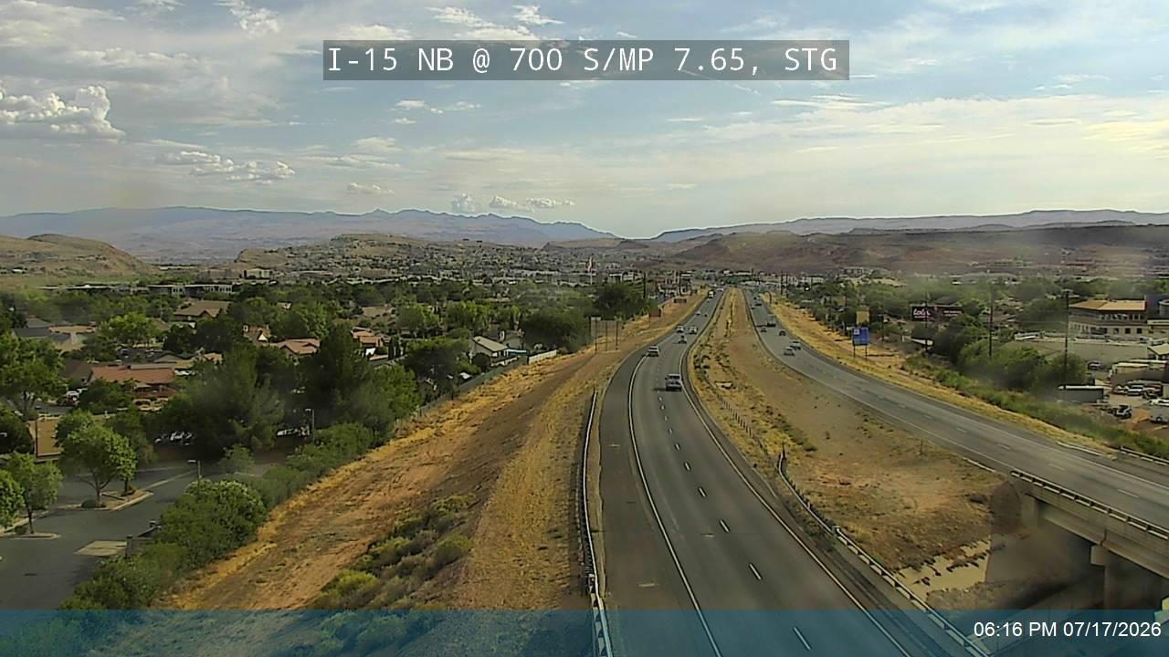 I-15 traffic camera, view north, St. George