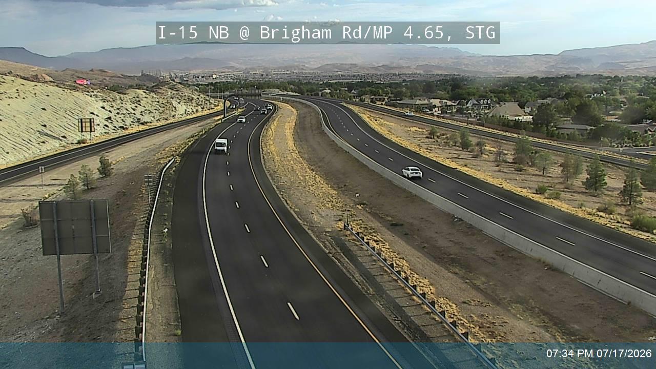 I-15 traffic camera, view north, St. George