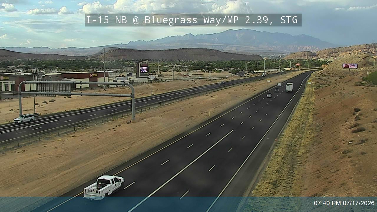 I-15 traffic camera, view north, St. George