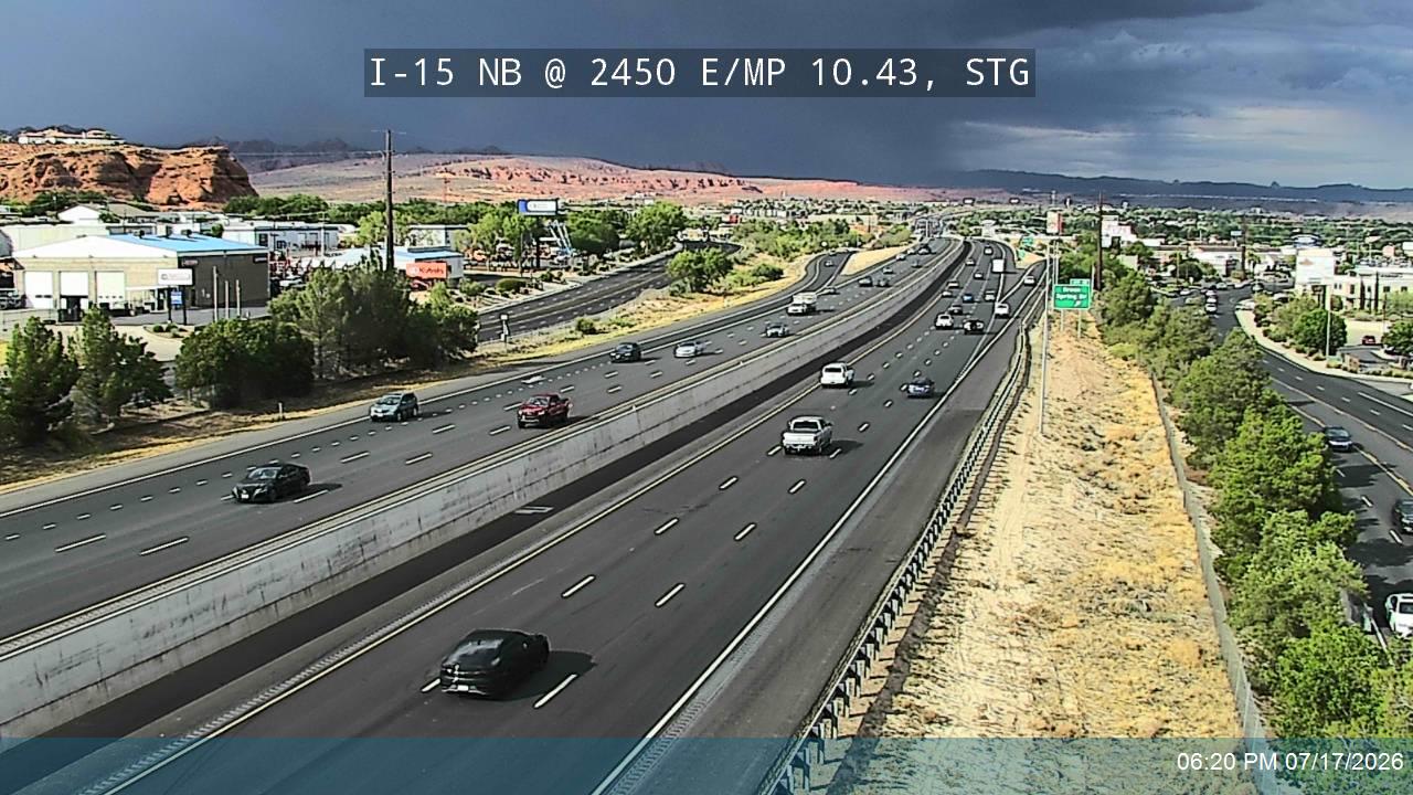 I-15 traffic camera, view north, St. George