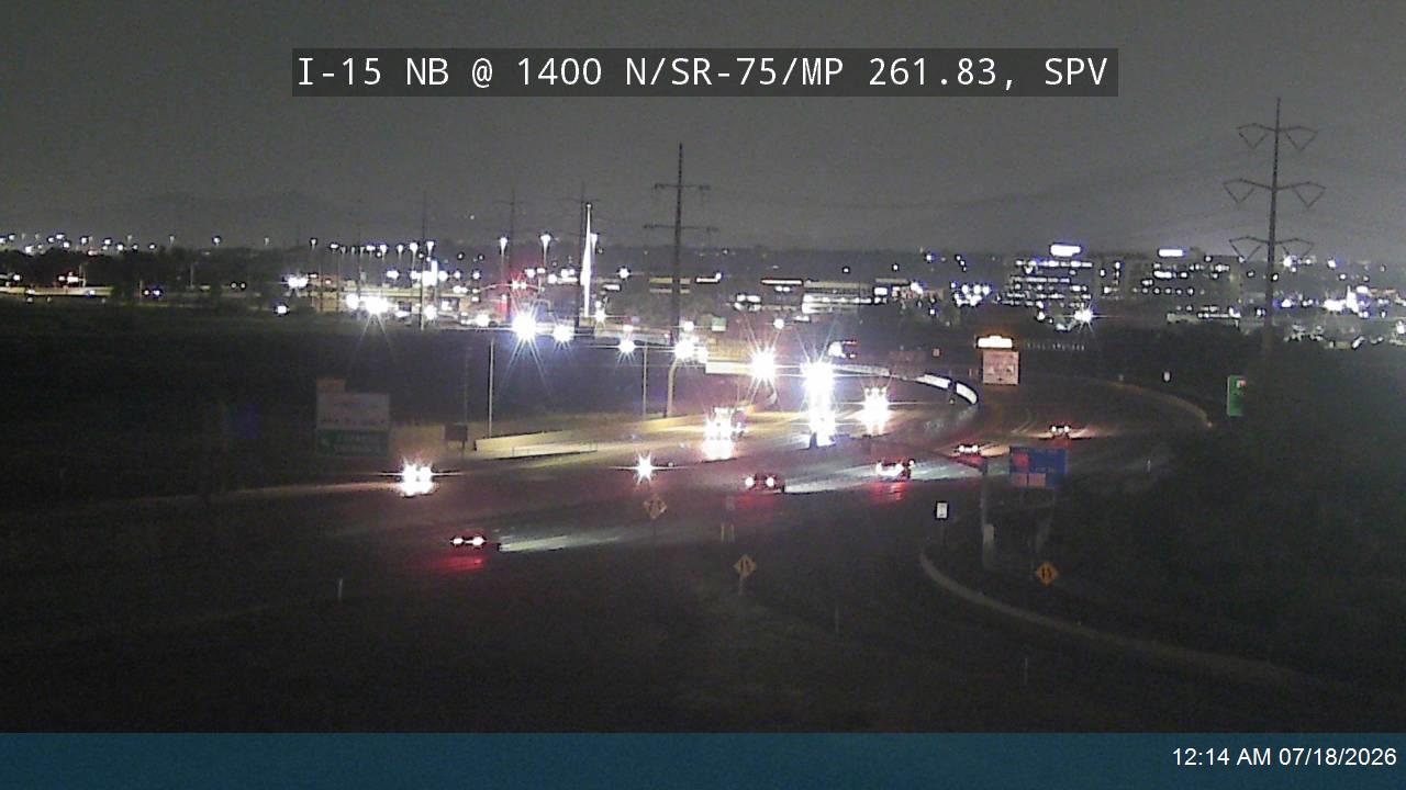 I-15 traffic camera, view north, Springville