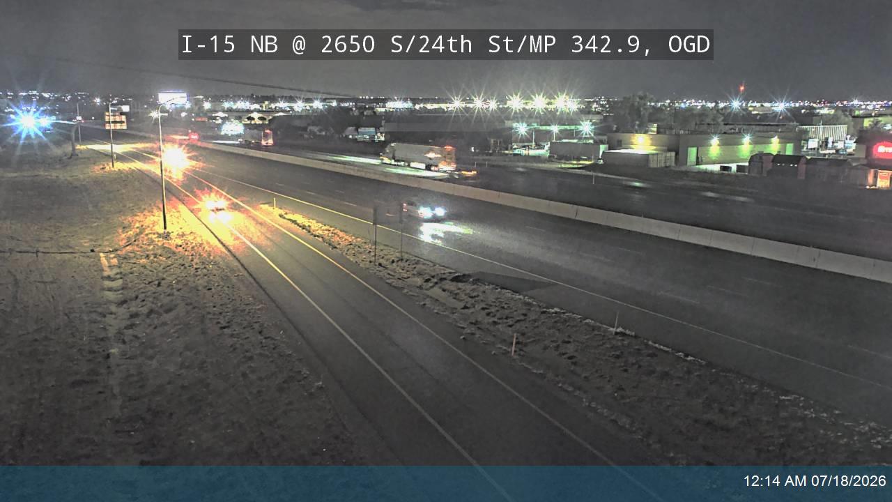 I-15 traffic camera, view north, Ogden
