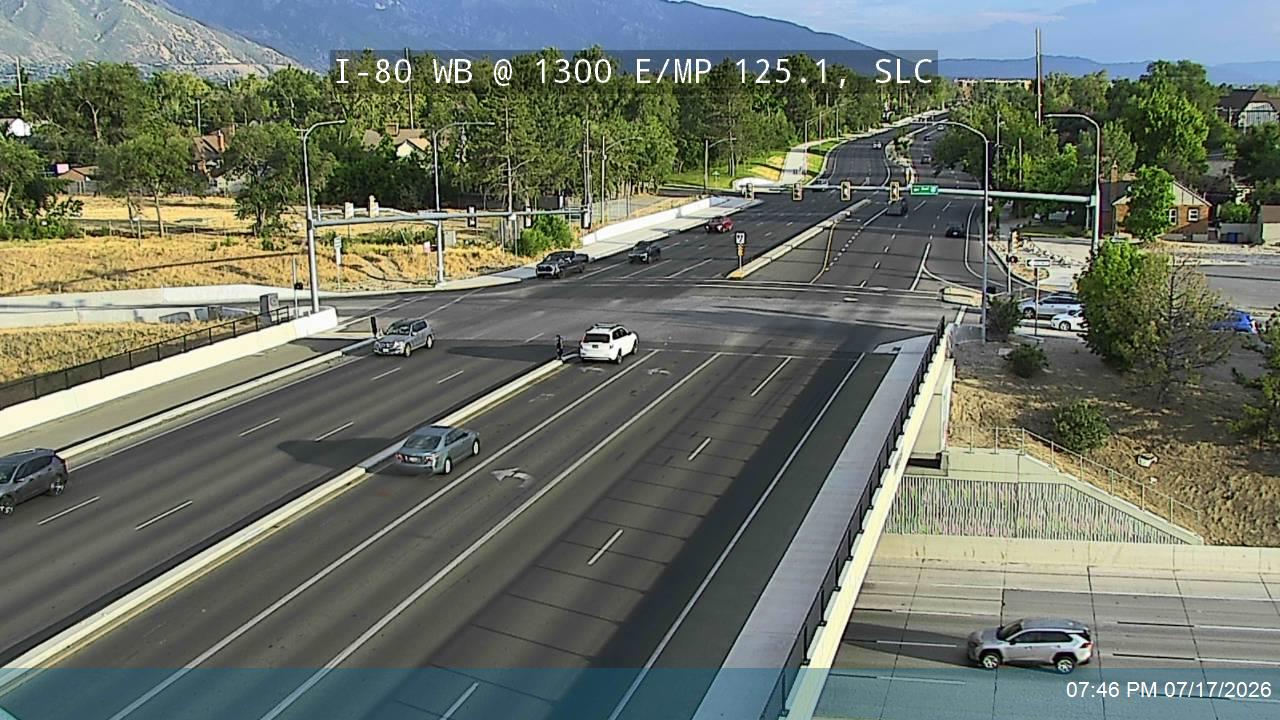 I-80 traffic camera, view west, Salt Lake City