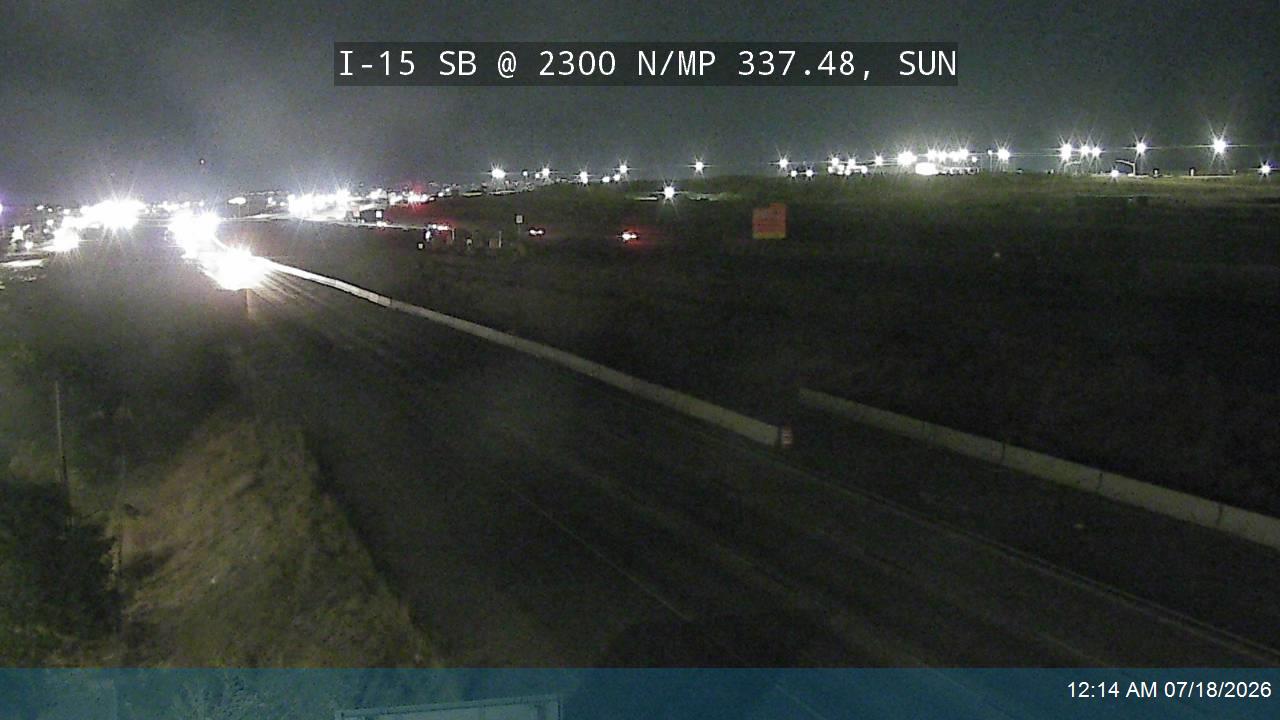 I-15 traffic camera, view south, Sunset, Utah