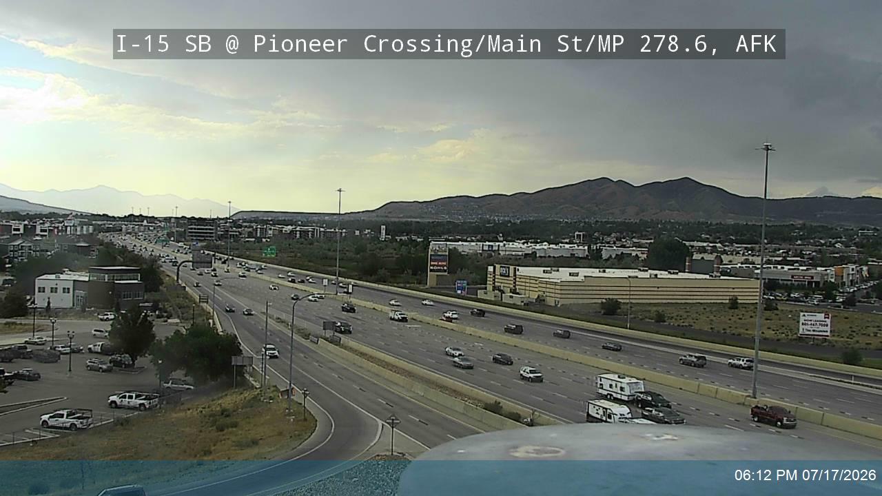 I-15 traffic camera, view south, American Fork