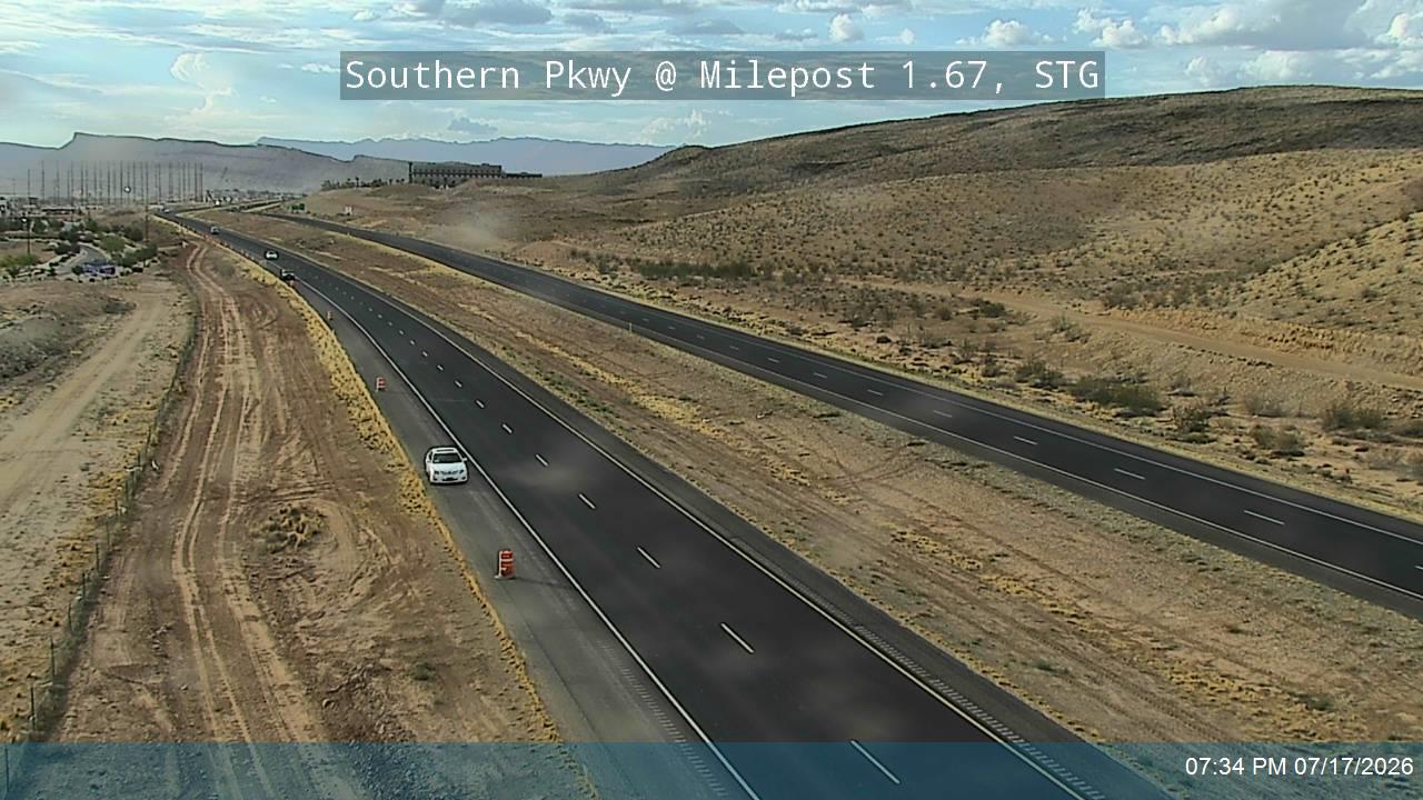 SR-7 traffic camera, view east, St. George, Utah