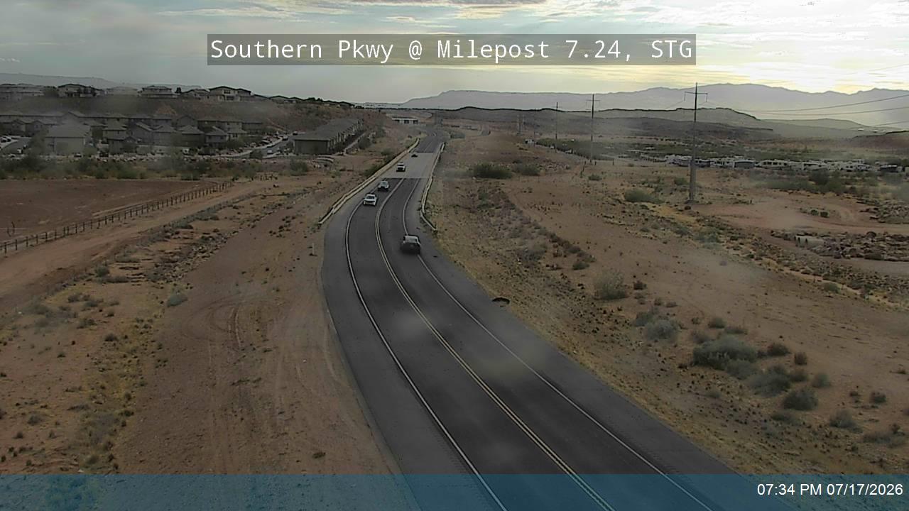 SR-7 traffic camera, view east, St. George, Utah