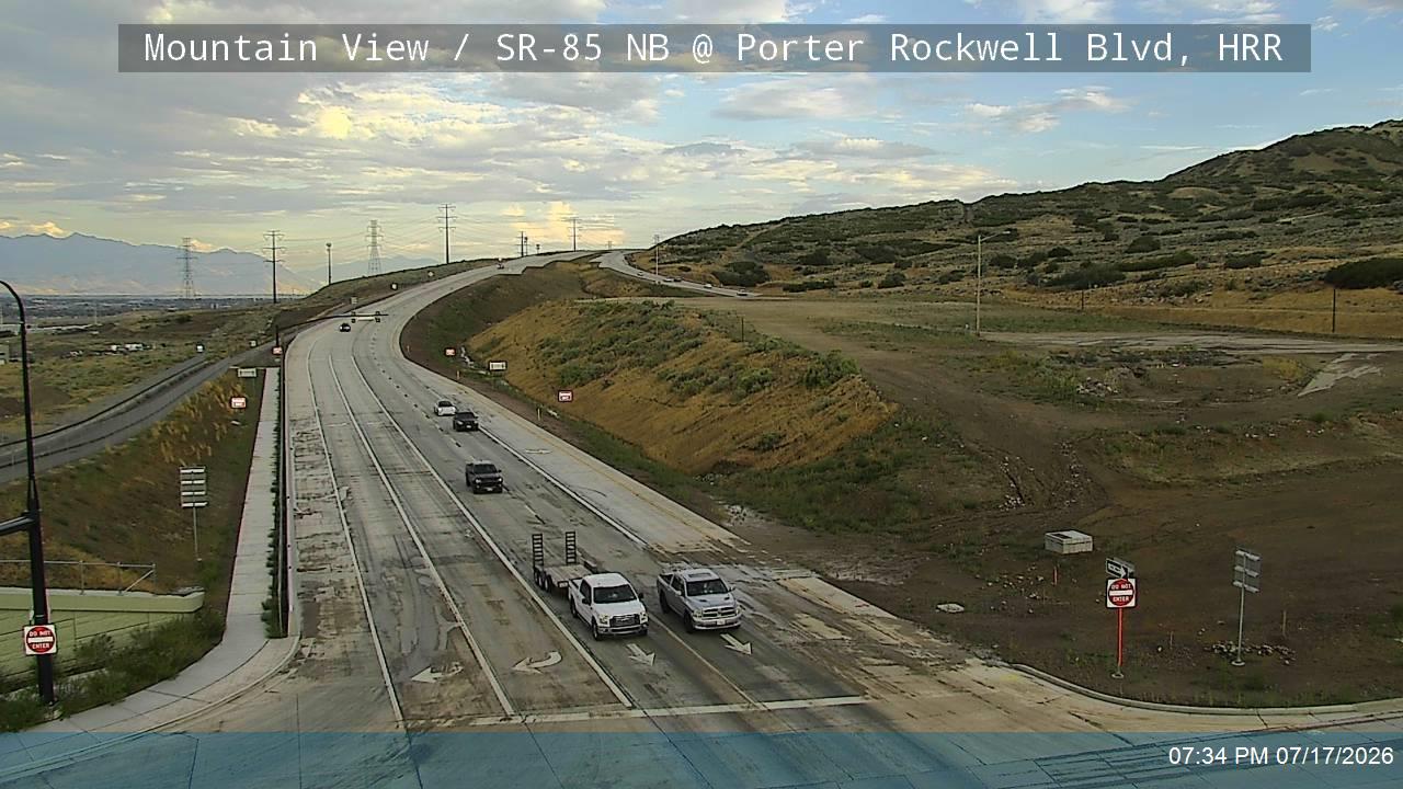 Mountain View traffic camera, view north, Herriman, Utah