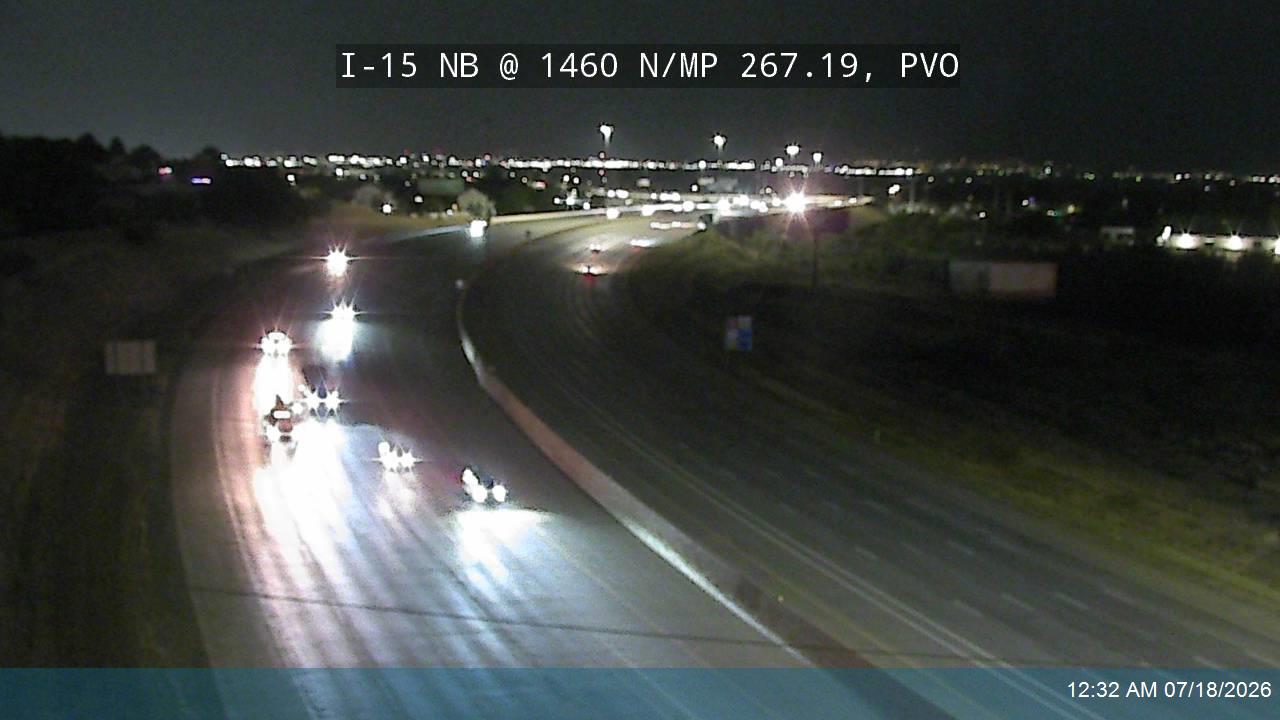 I-15 traffic camera, view north, Provo