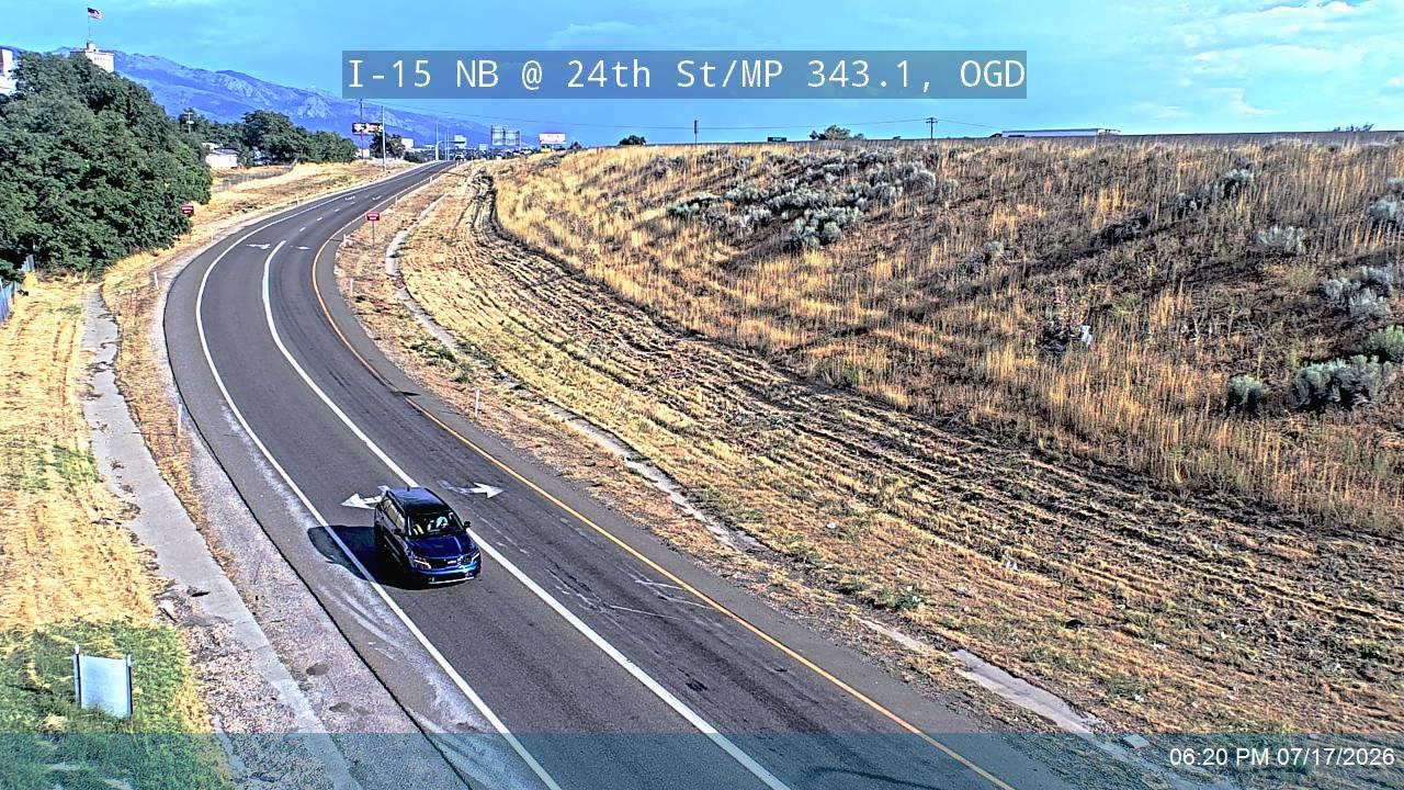 I-15 traffic camera, view north, Ogden