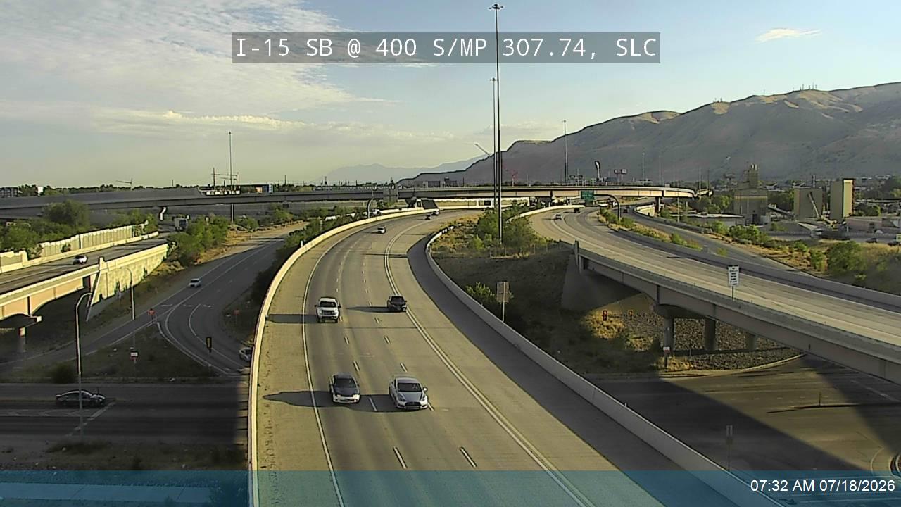 I-15 traffic camera, view south, Salt Lake City