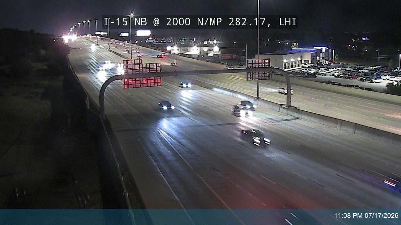 I-15 traffic camera, view north, Lehi