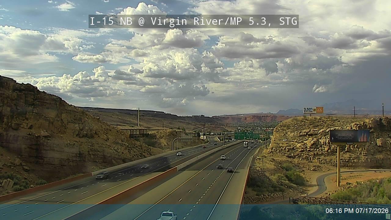 I-15 traffic camera, view north, St. George