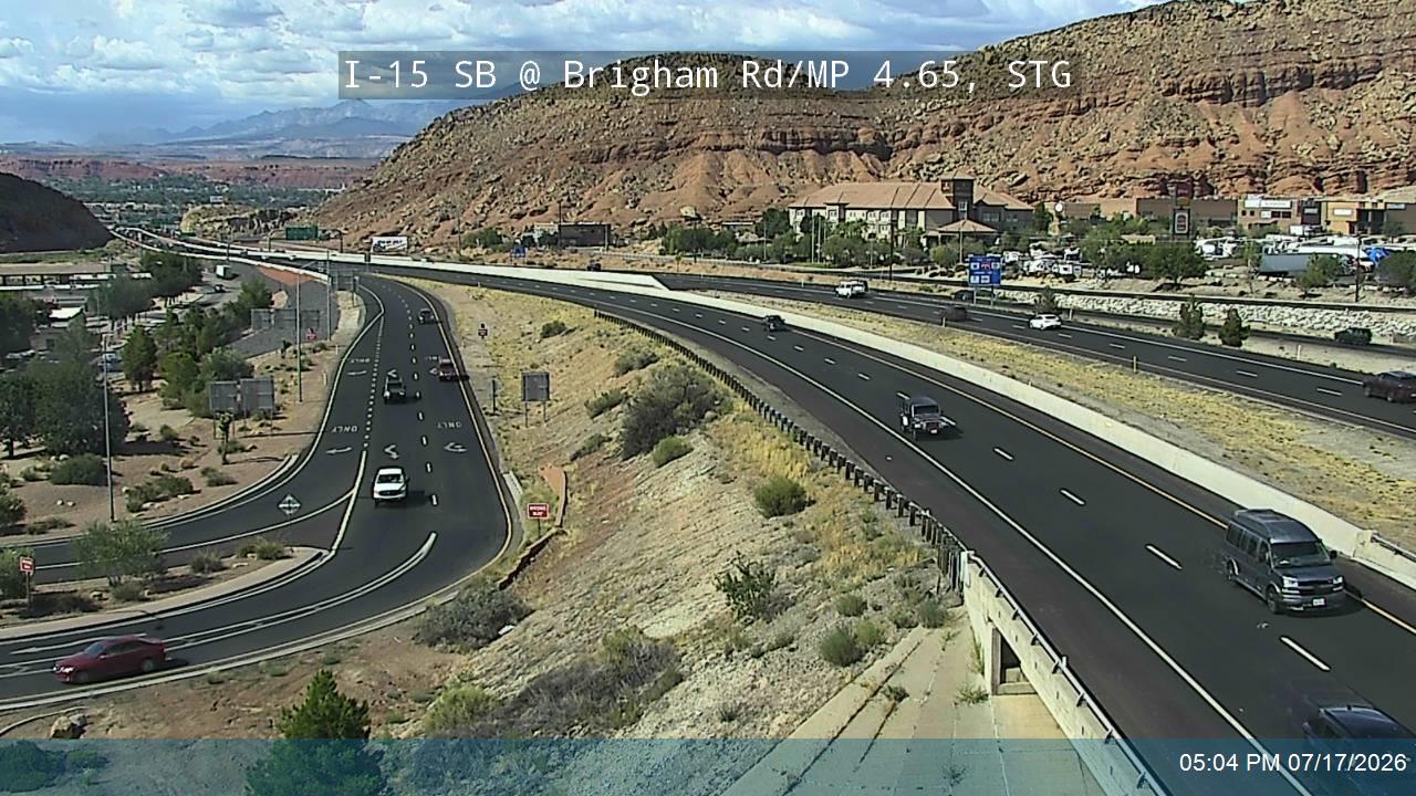 I-15 traffic camera, view south, St. George