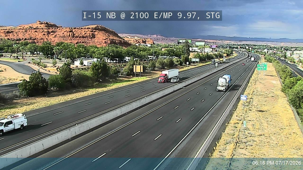 I-15 traffic camera, view north, St. George