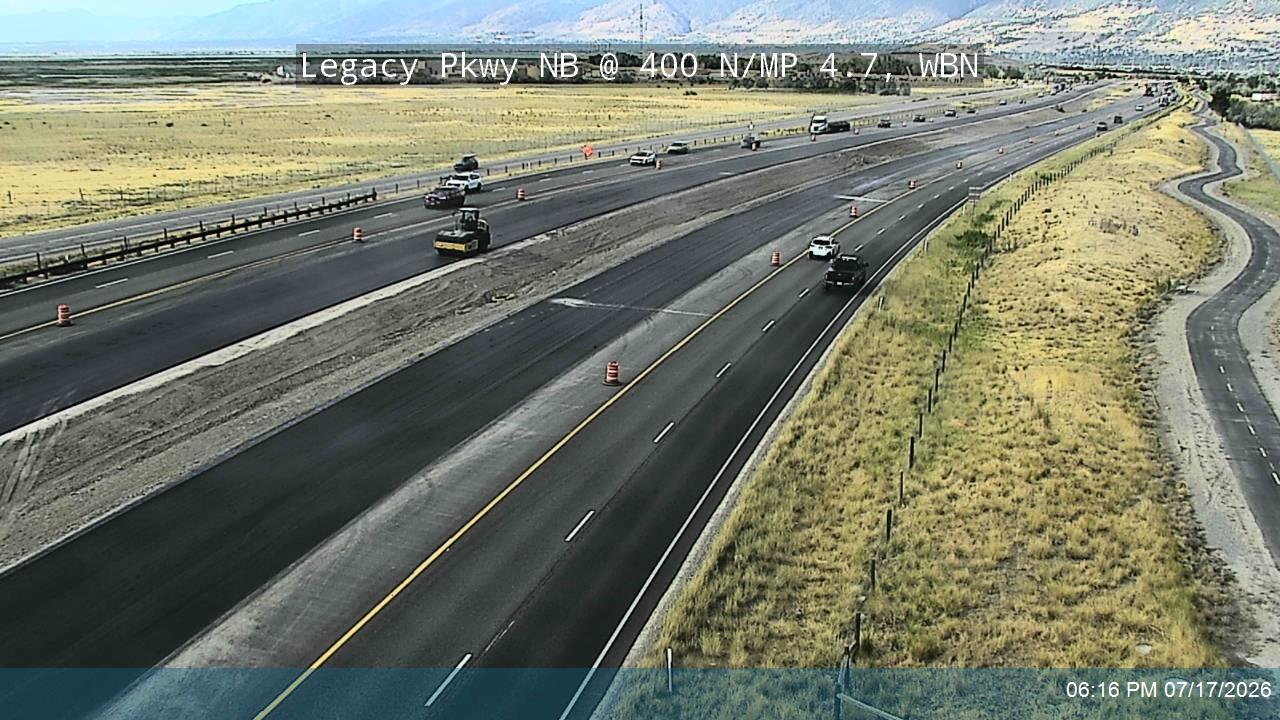 Legacy Pkwy traffic camera, view north, West Bountiful, Utah