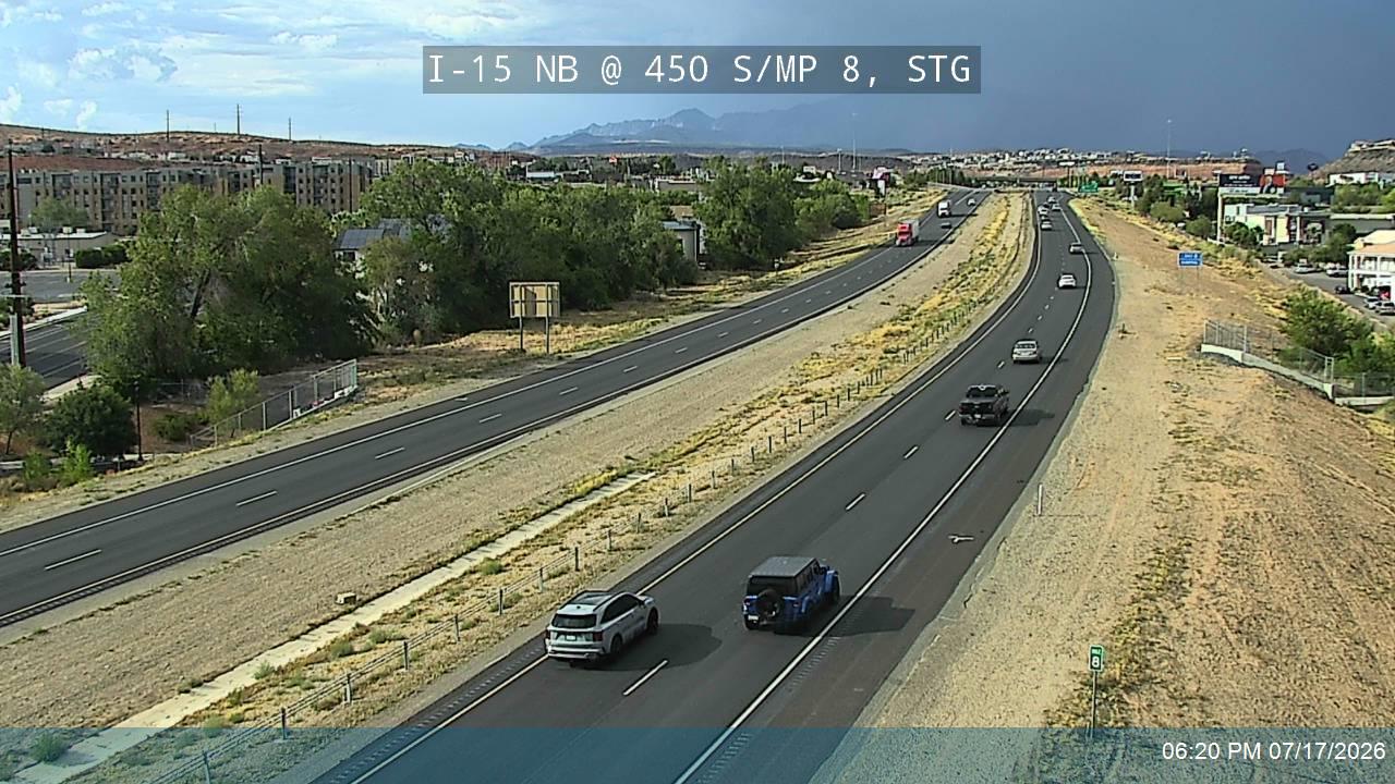 I-15 traffic camera, view north, St. George