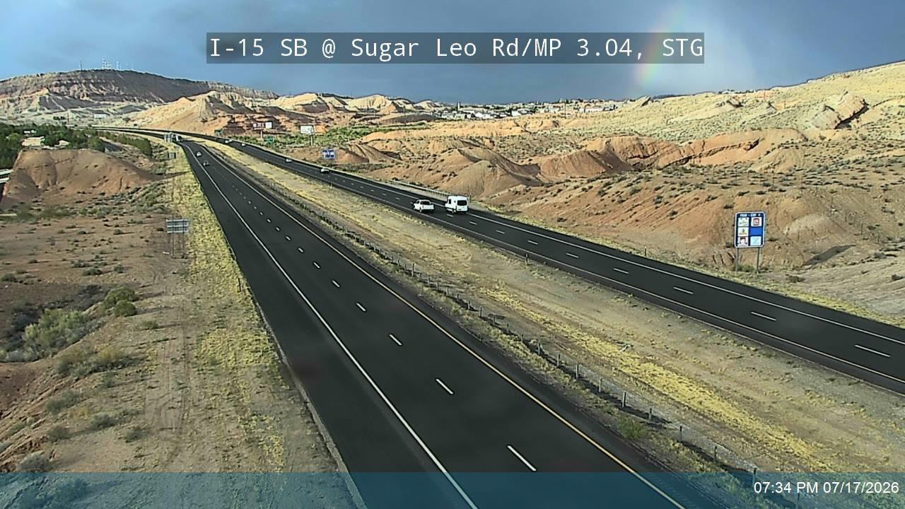 I-15 traffic camera, view south, St. George