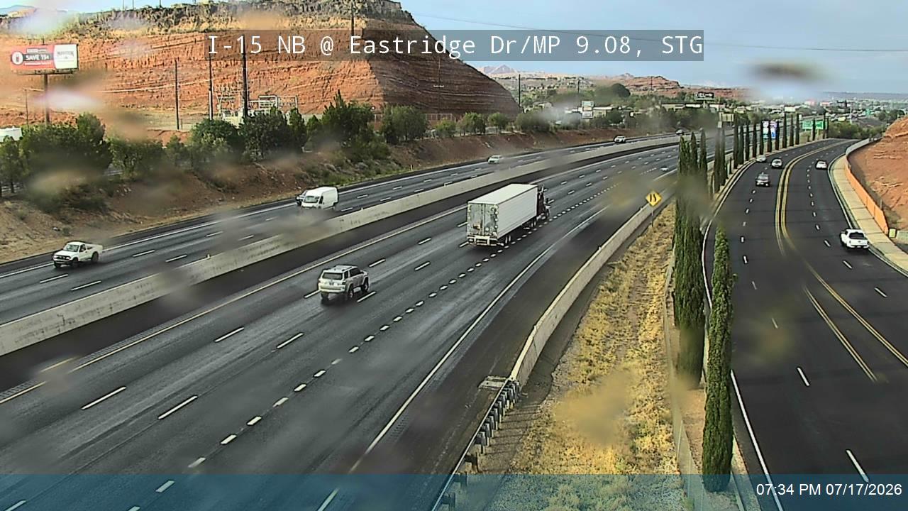 I-15 traffic camera, view north, St. George