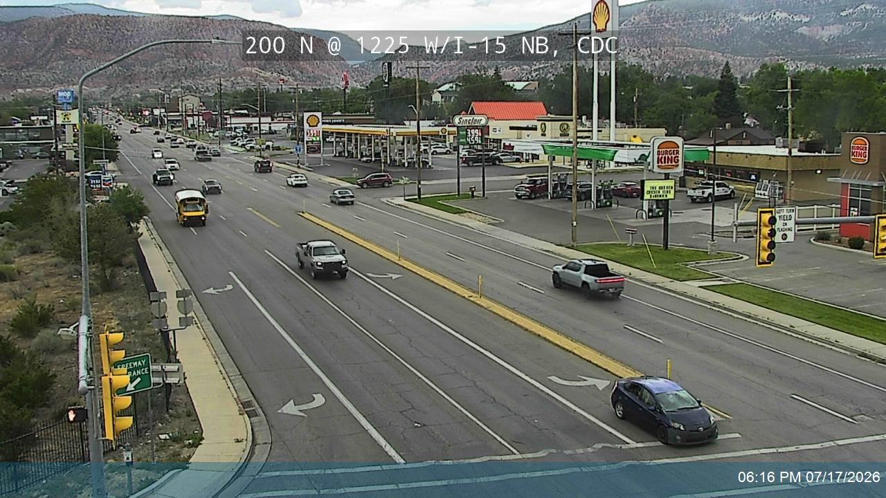 SR-56 traffic camera, view north, Cedar City, Utah