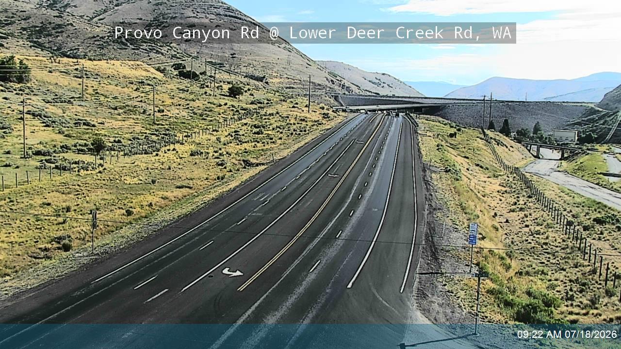 Provo Canyon Rd / US-189 @ Lower Deer Creek Rd / MP 17.14, WA traffic camera, Wasatch County