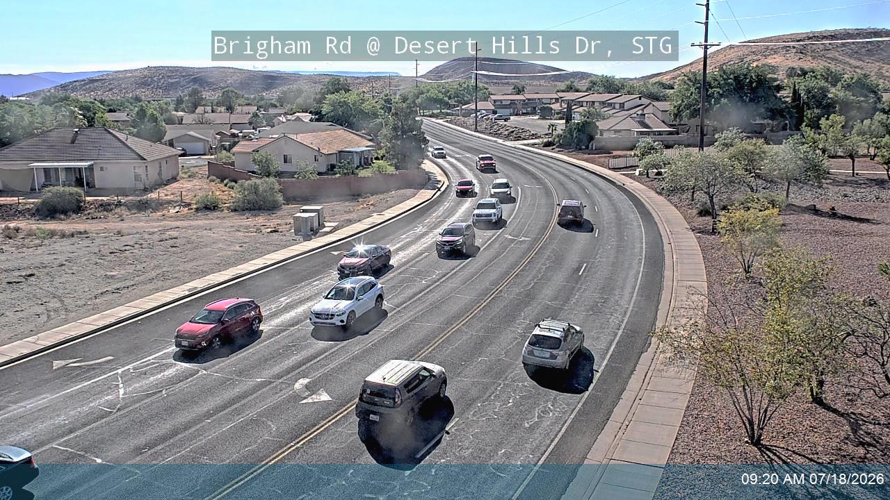 Brigham Rd traffic camera, view north, St. George, Utah