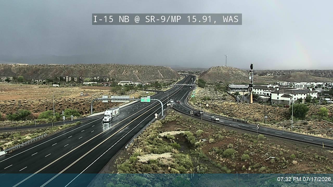 I-15 traffic camera, view north, Washington