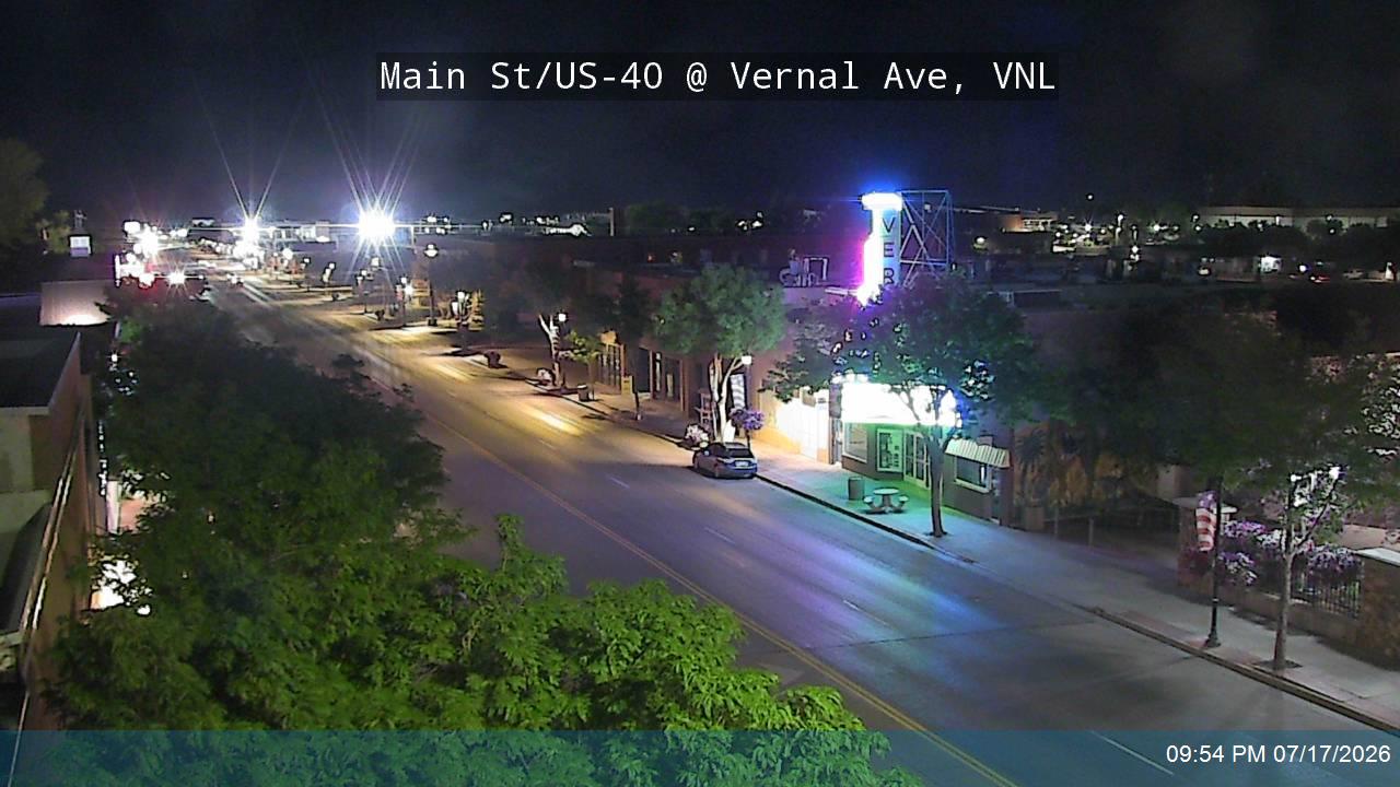 US-40 traffic camera, view east, Vernal, Utah