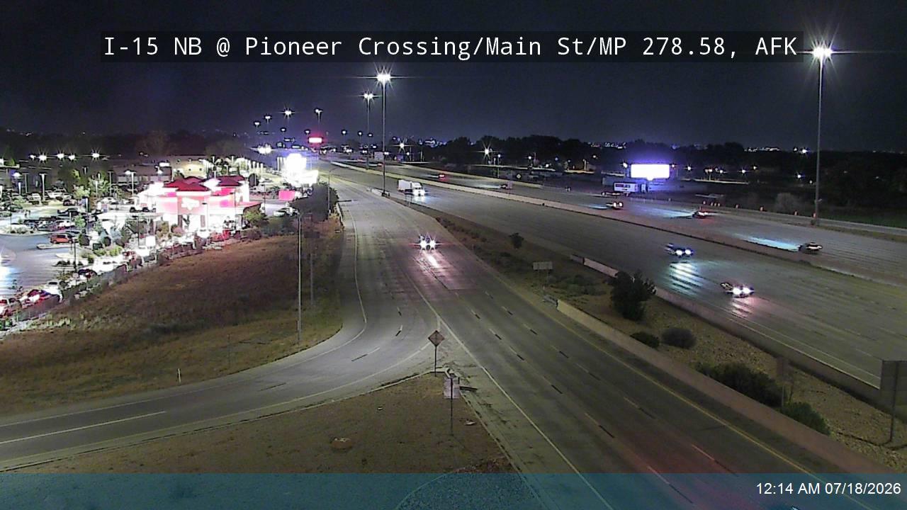 I-15 traffic camera, view north, American Fork