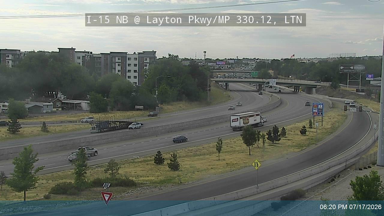 I-15 traffic camera, view north, Layton