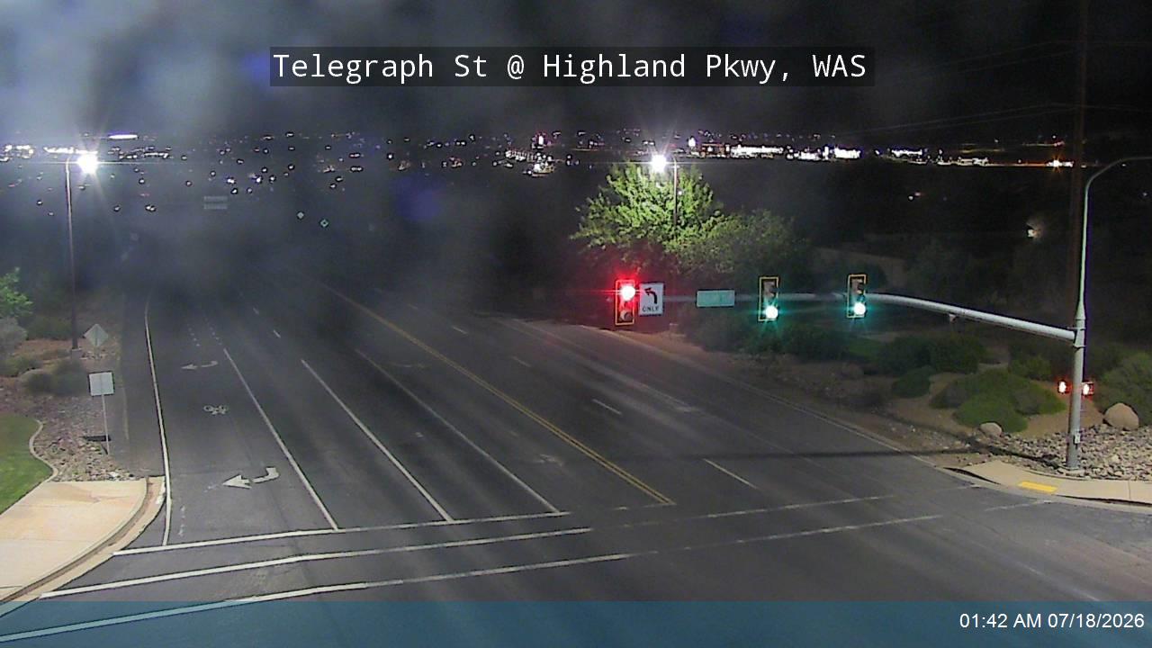 Telegraph St traffic camera, view north, Washington, Utah