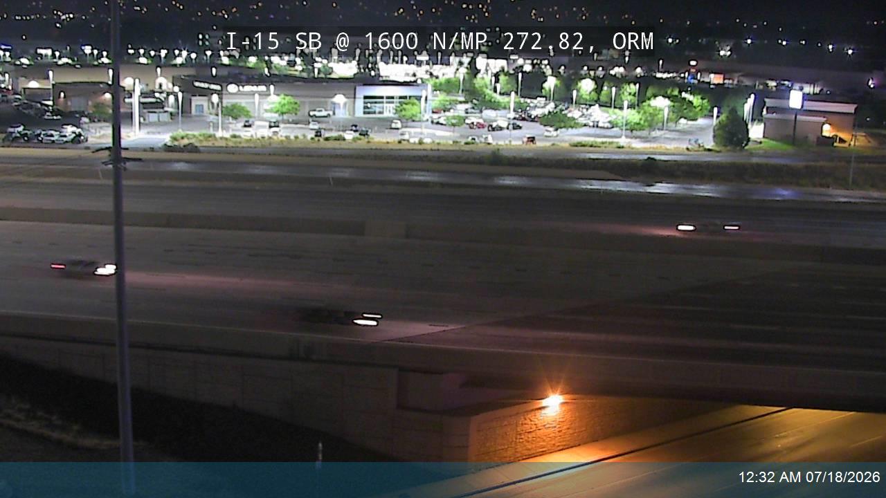 I-15 traffic camera, view south, Orem
