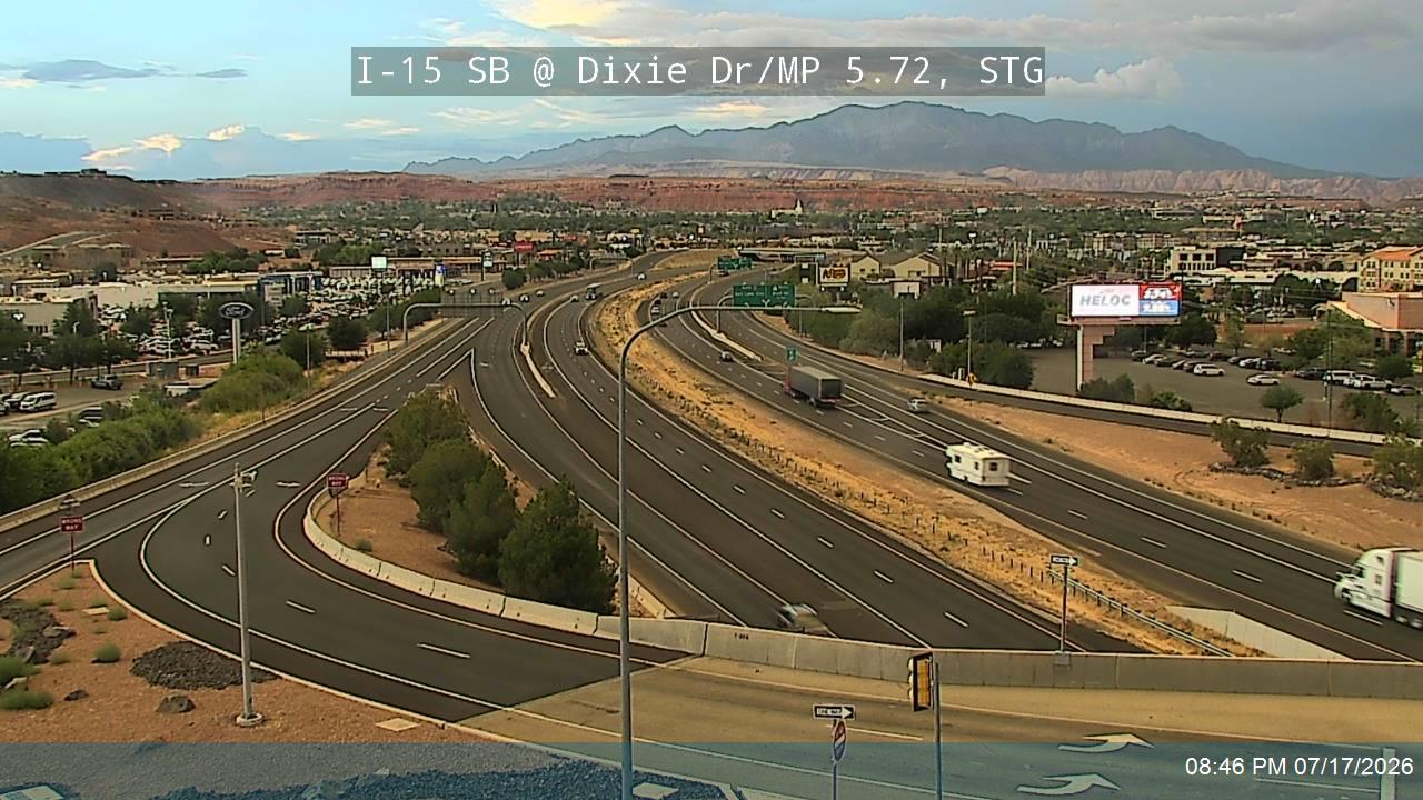 I-15 traffic camera, view south, St. George