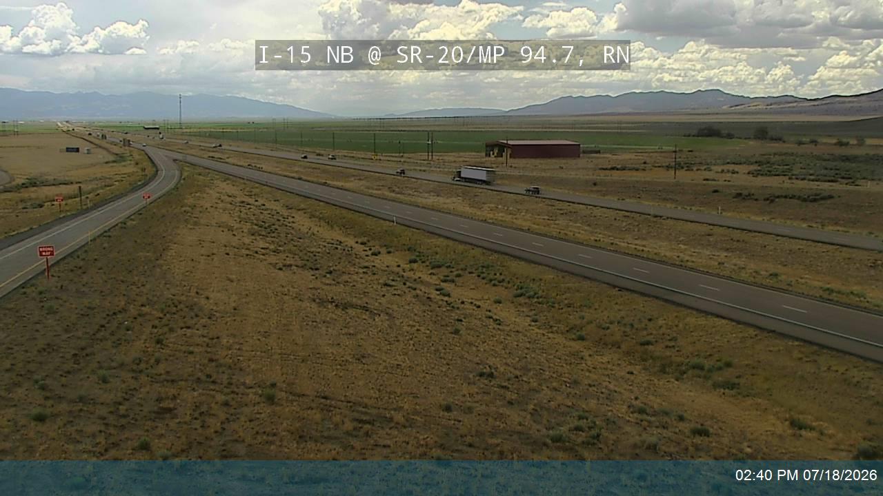 I-15 NB @ SR-20 / MP 94.7, RN traffic camera, Iron County