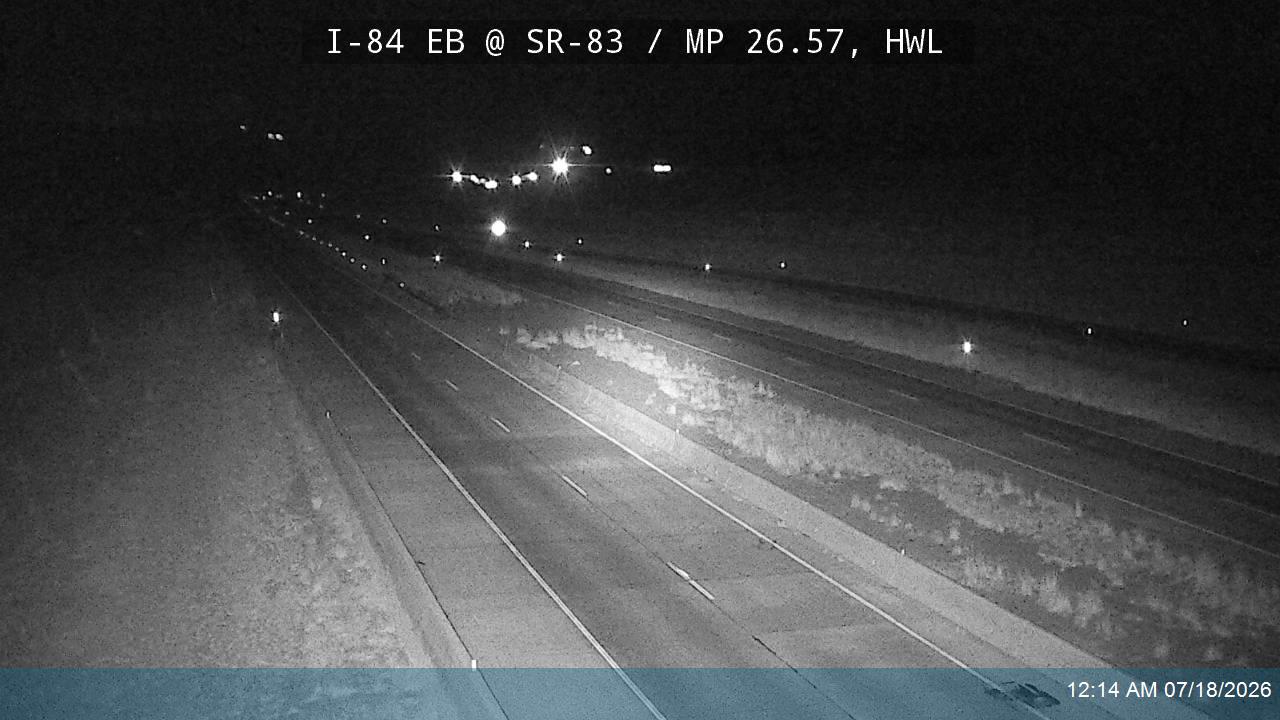 I-84 traffic camera, view east, Howell, Utah