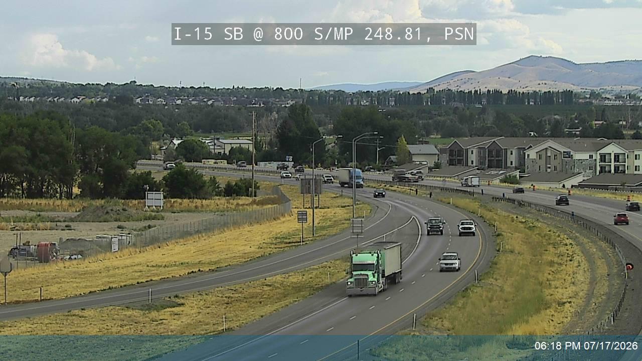 I-15 traffic camera, view south, Payson