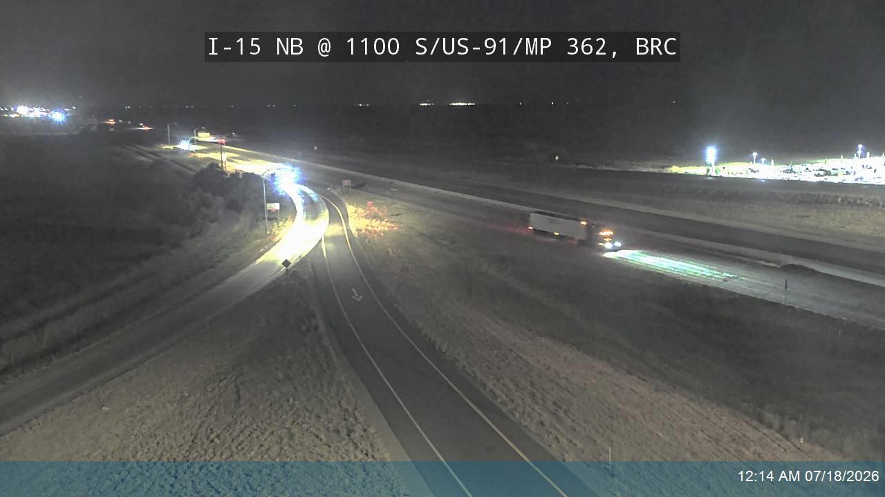 I-15 traffic camera, view north, Brigham City
