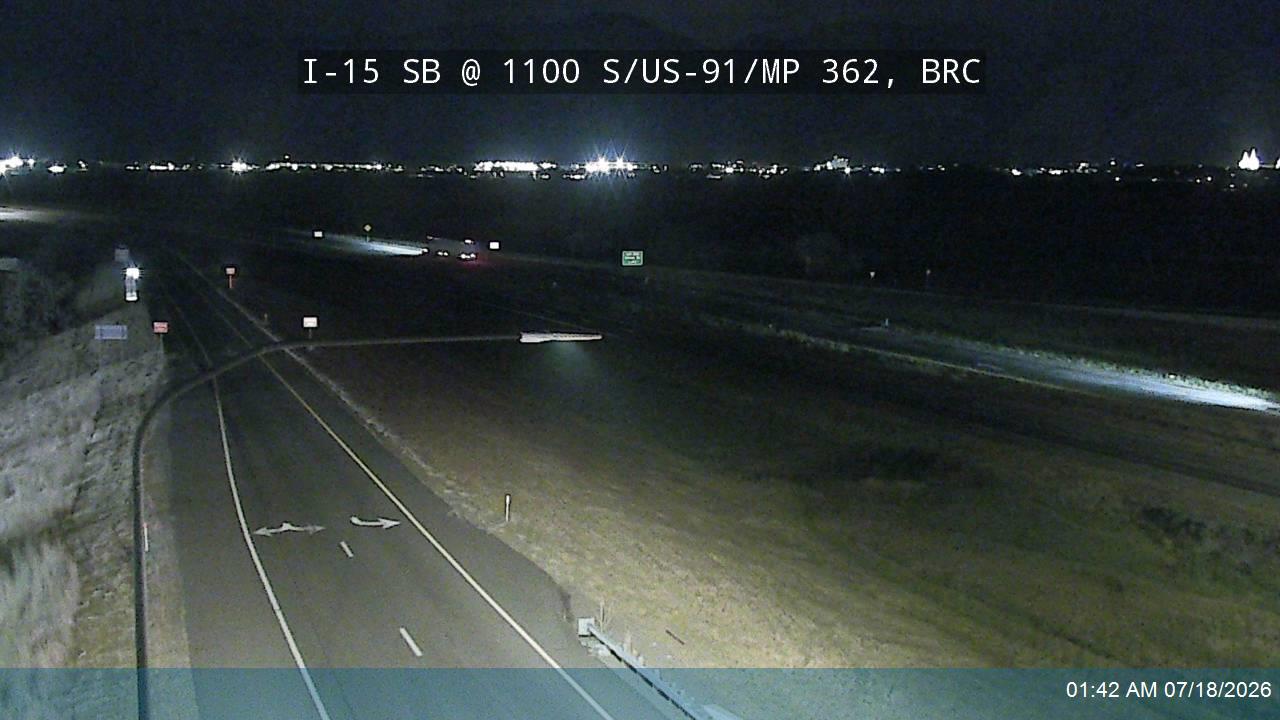 I-15 traffic camera, view south, Brigham City