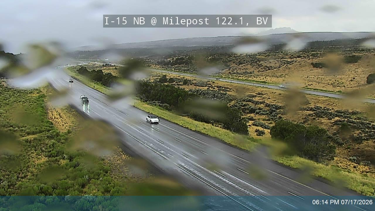 I-15 NB @ Milepost 122.1, BV traffic camera, Beaver County