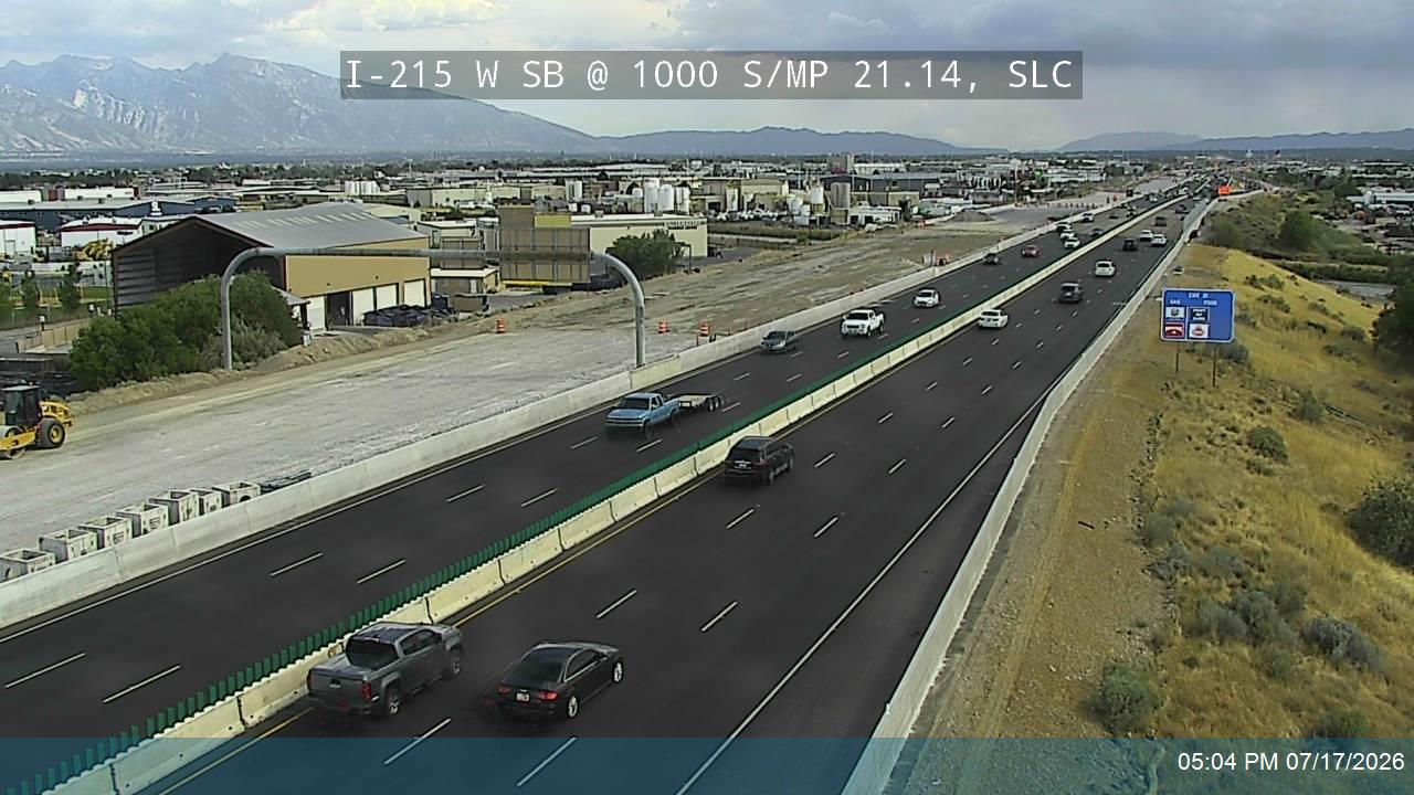 I-15 traffic camera, view south, Salt Lake City