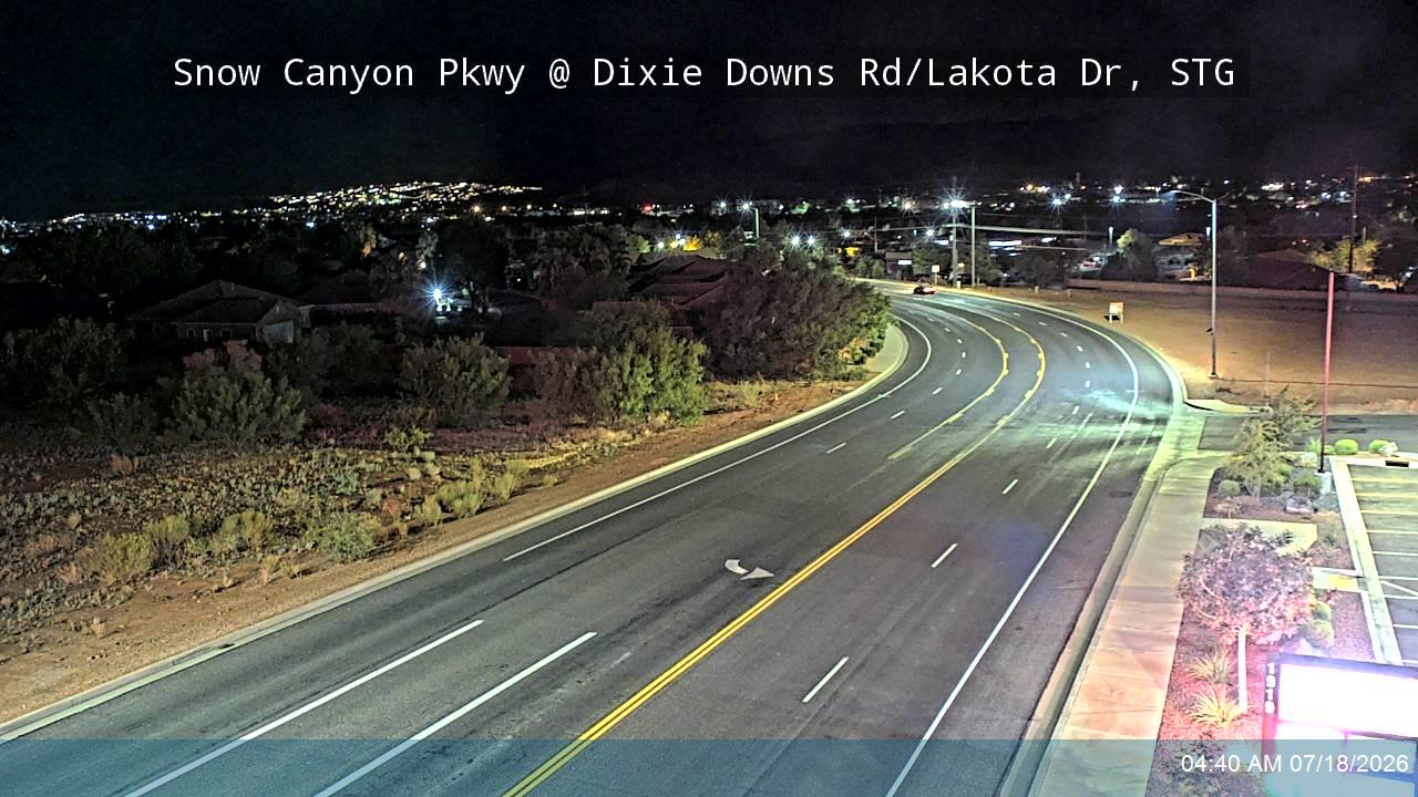 Snow Canyon Pkwy traffic camera, view north, St. George, Utah