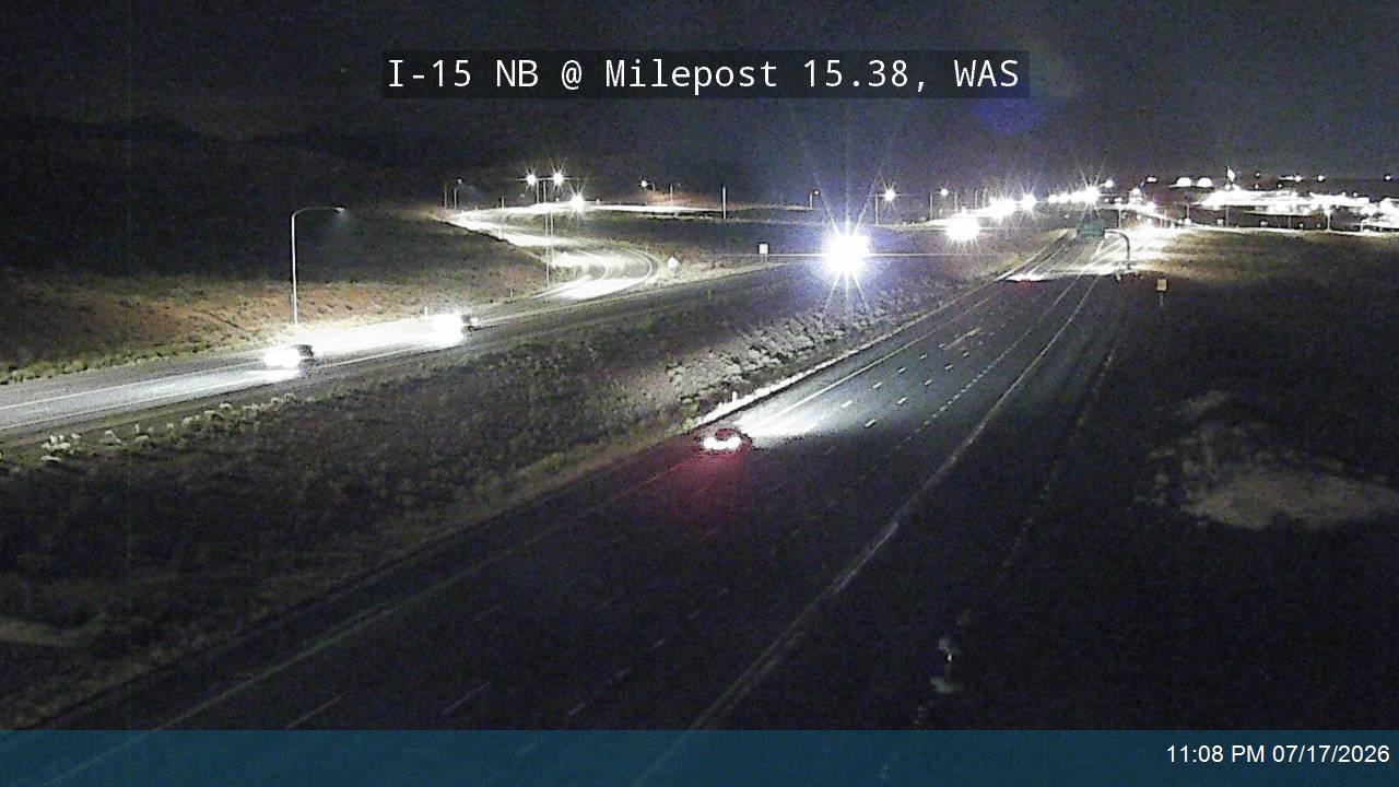 I-15 traffic camera, view north, Washington