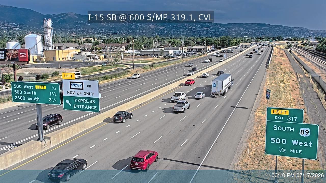 I-15 traffic camera, view south, Centerville