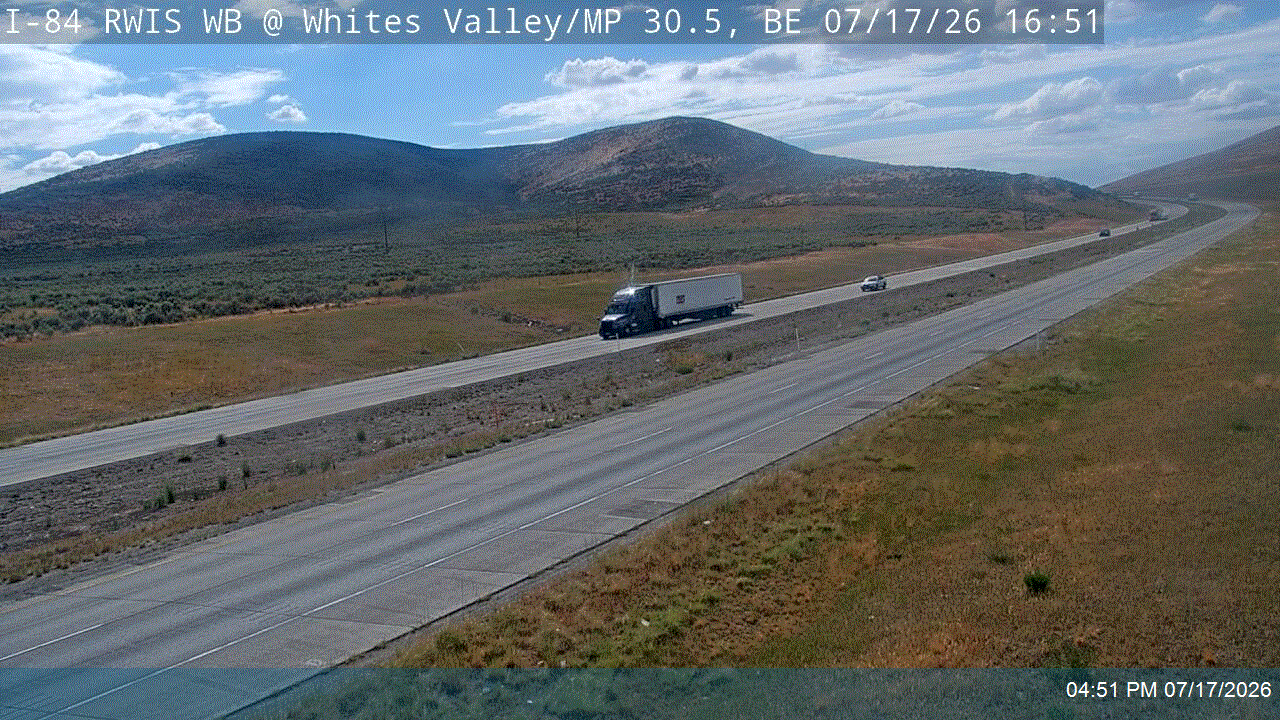 I-84 RWIS WB @ Whites Valley / MP 30.45, BE traffic camera, Box Elder County