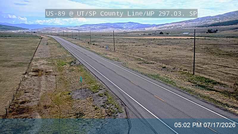 US-89 @ UT/SP County Line / MP 297.03, SP traffic camera, Sanpete County